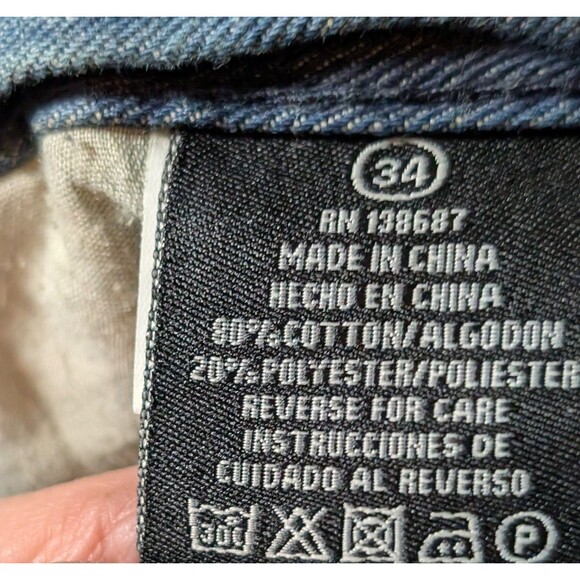 NWT Road Narrows Size 34X34 Jeans  Moto Distressed Straight Leg Biker Streetwear - Picture 9 of 12